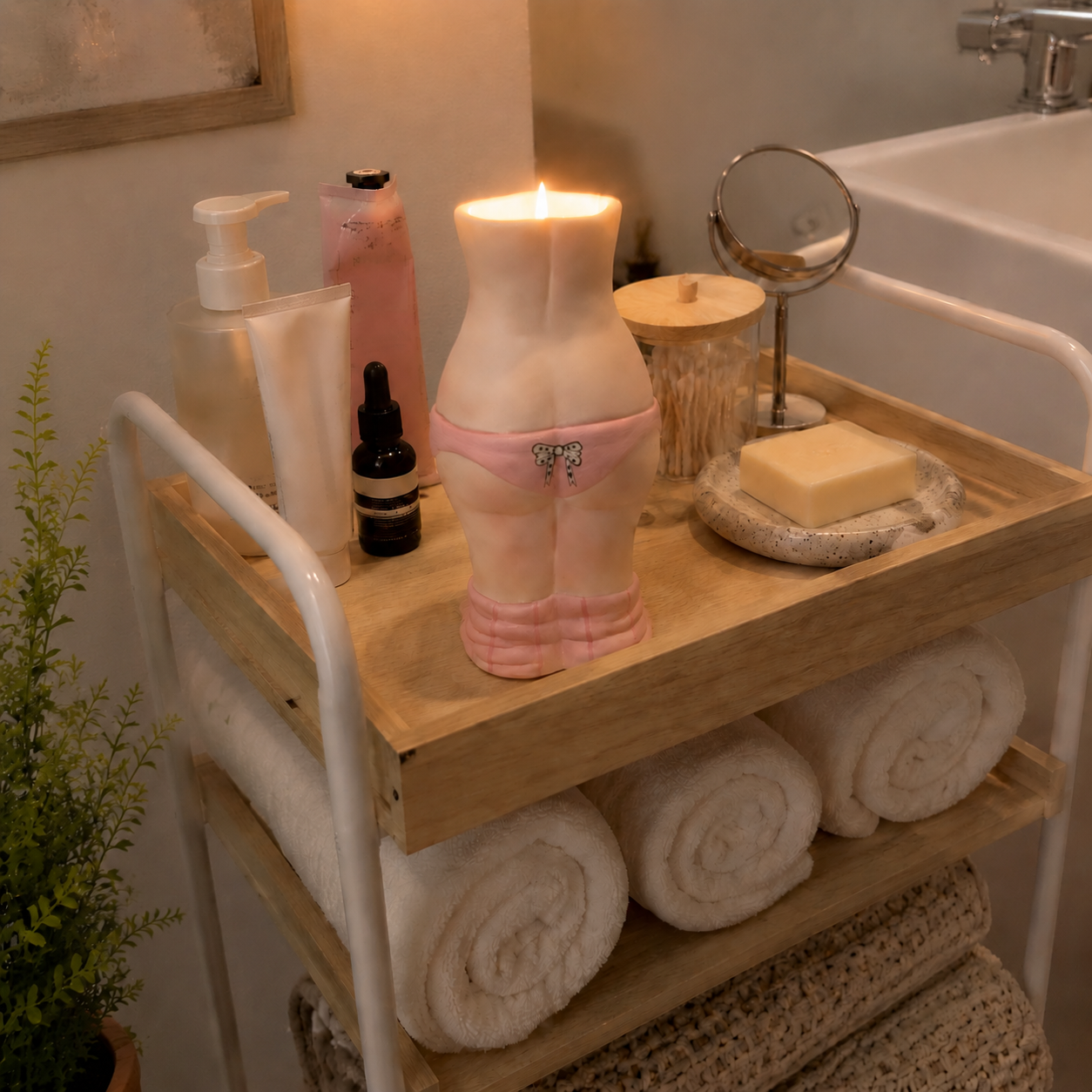 handmade ceramic candle + gift candle + aesthetic home decor + custom scent + gift for women/couples