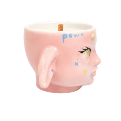 FOUR D BABY Handmade Ceramic Soy Candle – Aesthetic Scented Candle Gift Set