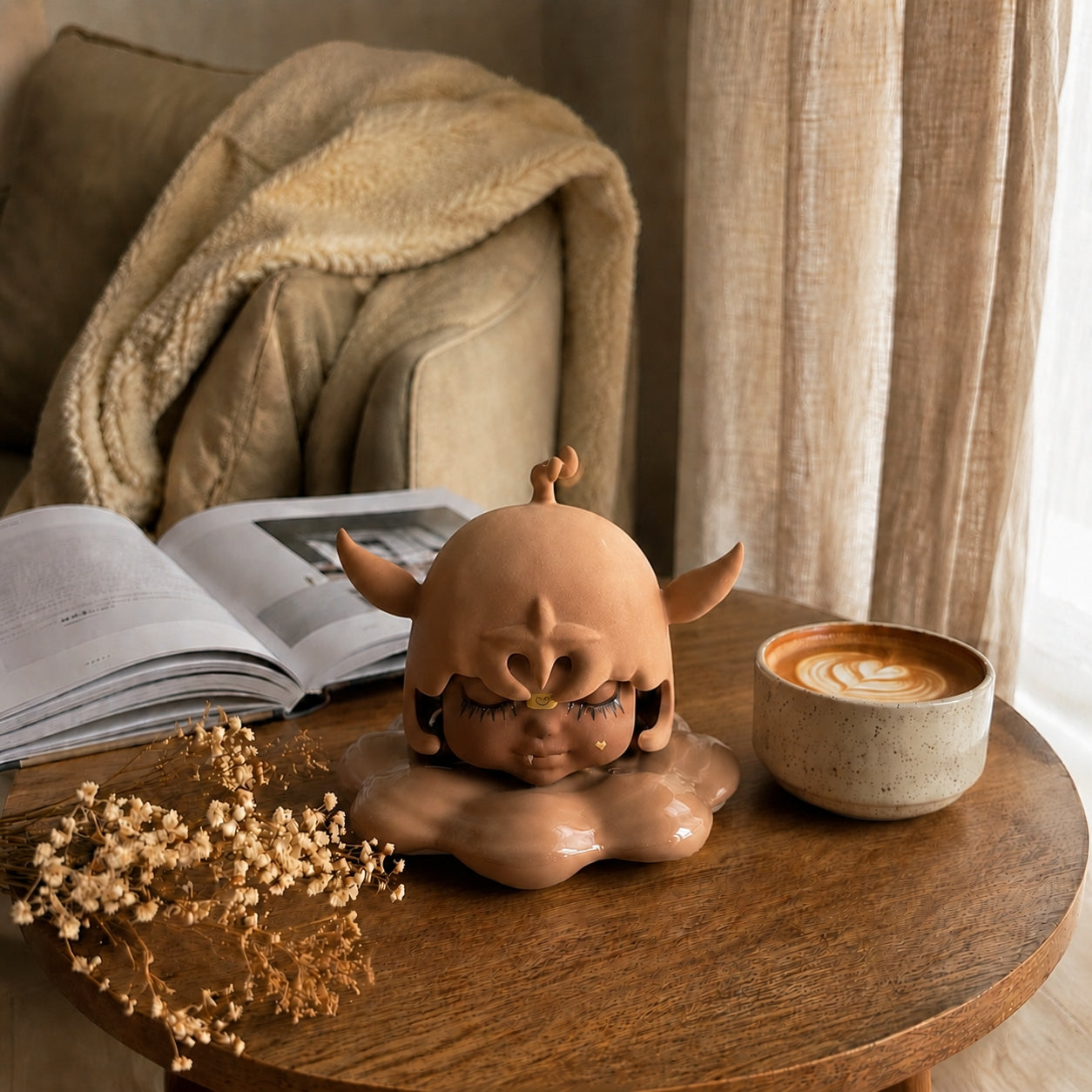 Handmade Ceramic Scented Candle Gift Set – Soy Wax Art Candle by FOUR D BABY